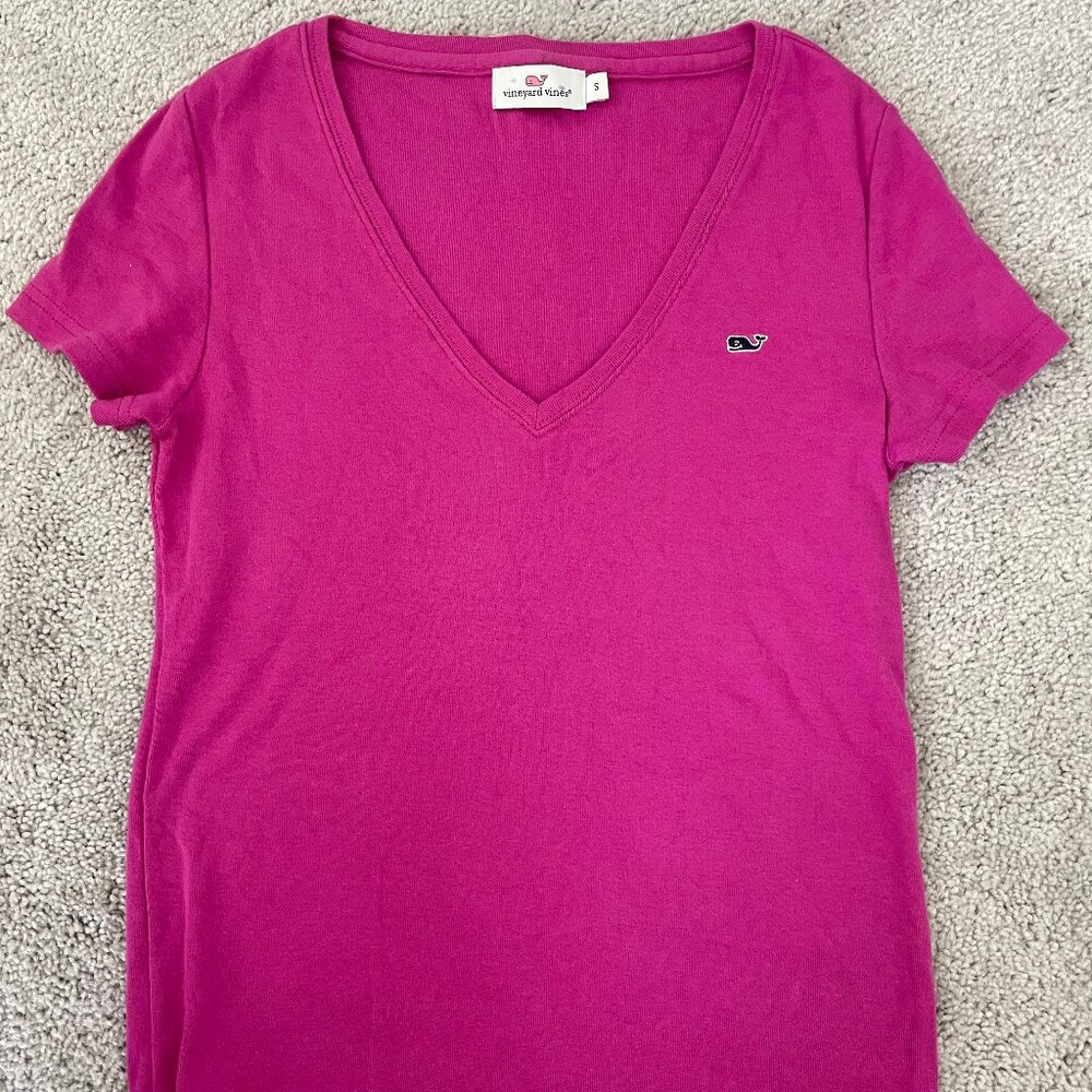 Vineyard Vines Pink Vneck Top